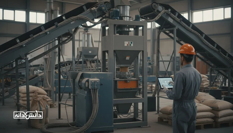 کارخانه خوراک دام با تجهیزات پلت و حسگرها؛ نمایش نقش هوش مصنوعی در فرمولاسیون و کنترل کیفیت خوراک در پنج سال آینده