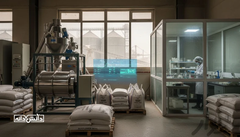 نمایی مستند از کارخانه خوراک و منابع خوراک جایگزین پروتئینی در ایران برای تحلیل ریسک تامین و توجیه فنی–اقتصادی