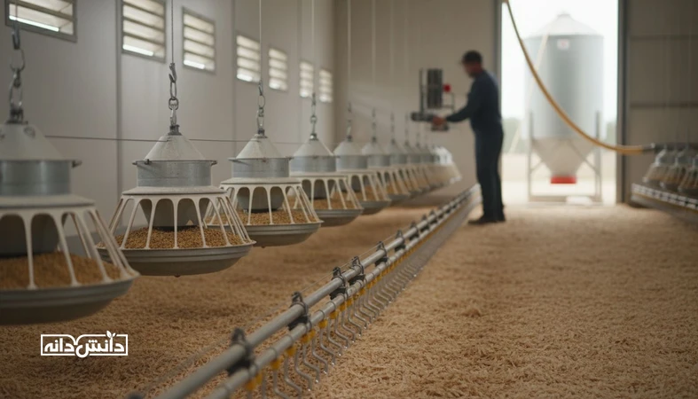 مدیریت دانخوری و دانخوری در سالن مرغ گوشتی برای کاهش FCR و بهبود راندمان خوراک