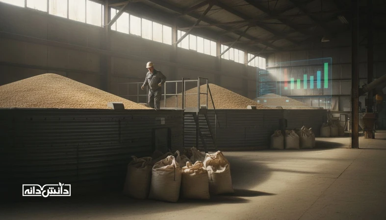 مقایسه استراتژی خرید نهاده برای فارم شامل خرید پله ای، ذخیره سازی و قرارداد در فضای انبار و سیلو نهاده دامی