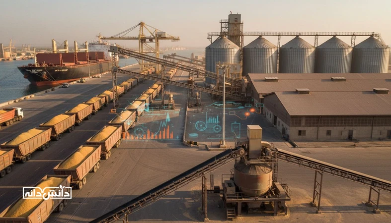 نمایی مستند از زنجیره تأمین و بازیگران بازار نهاده دامی در ایران از بندر و سیلو تا حمل‌ونقل و کارخانه خوراک