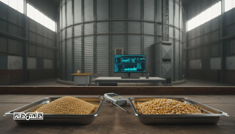 نمونه برداری و ارزیابی ریسک کیفیت کنجاله سویا و ذرت در انبار و سیلو برای تصمیم رد، پذیرش یا اختلاط محموله