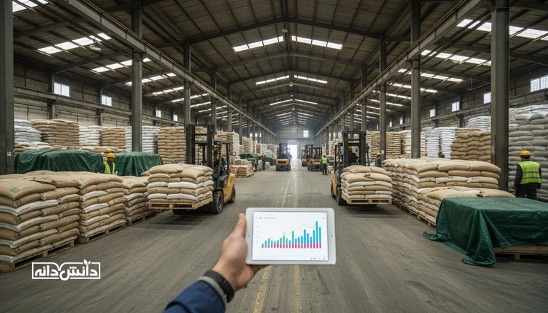 خوشه بندی مشتریان B2B نهاده برای فروش و توزیع هدفمند در انبار و مرکز لجستیک خوراک دام
