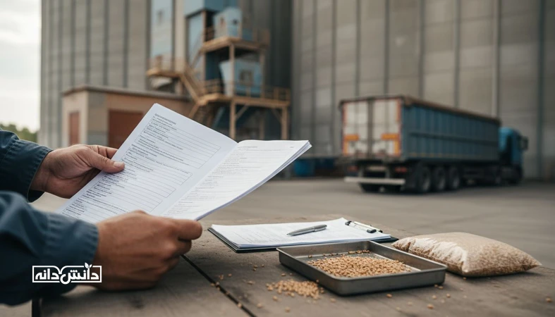 بررسی قرارداد خرید نهاده دامی با نمونه‌گیری کیفیت و پس‌زمینه سیلو و حمل‌ونقل؛ تصویر مرتبط با ریسک‌های قراردادی و بندهای ضد اختلاف