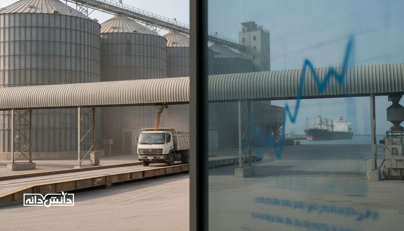 مقایسه اثر دلار نیمایی و دلار آزاد بر قیمت نهاده‌های دامی در فضای سیلو و لجستیک غلات با حس تحلیلی داده‌محور