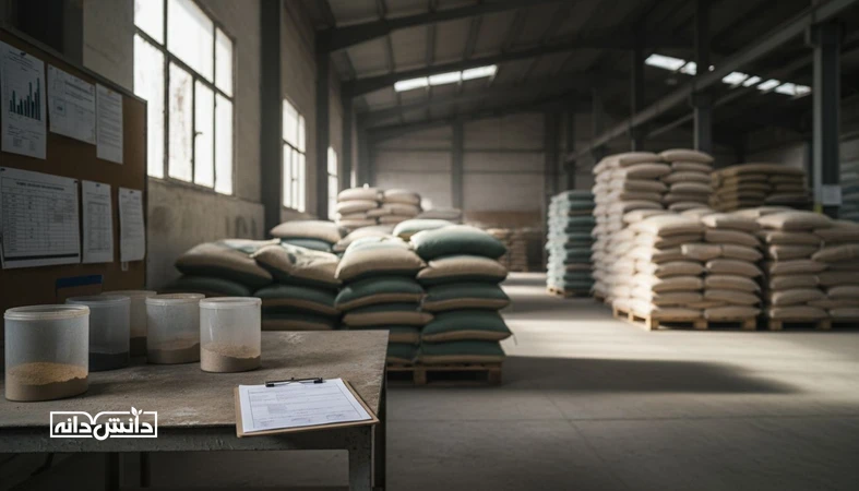 مدیریت شکایت کیفیت نهاده در انبار خوراک با نمونه‌برداری و کنترل کیفیت برای حفظ اعتبار تامین‌کننده