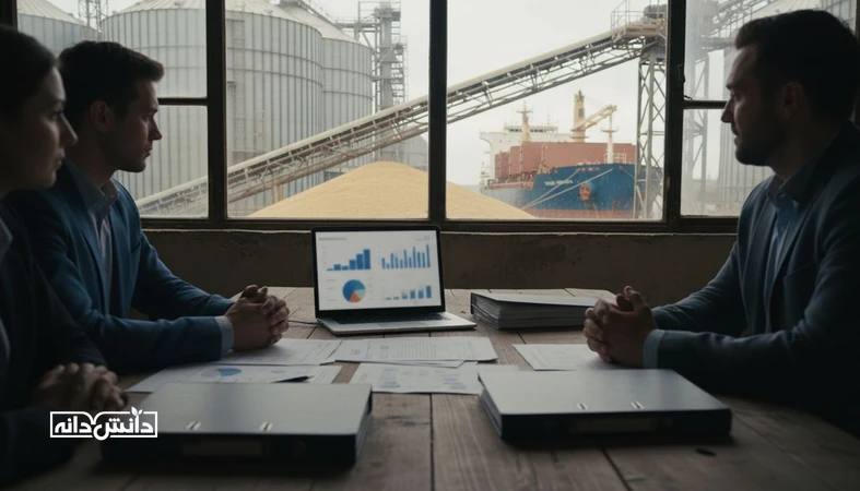 مذاکره با تامین کننده خارجی نهاده در بندر؛ اسناد حمل و کنترل ریسک کیفیت، تحویل و پرداخت در واردات نهاده دامی