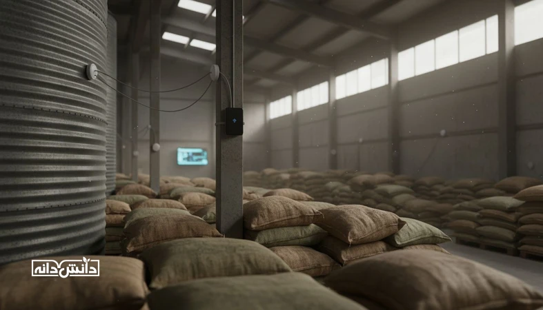 پایش دما و رطوبت با اینترنت اشیا در انبار نهاده برای کاهش کپک و افت کیفیت خوراک