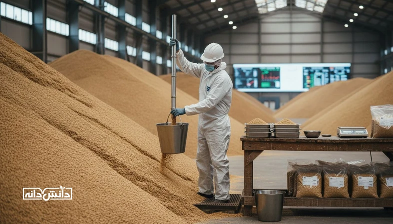 نمونه برداری و کنترل کیفیت بهداشتی کنجاله سویا در انبار بندری برای بررسی آلاینده ها و حد مجاز استانداردها