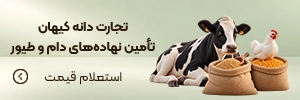 بنر تجارت دانه کیهان؛ تأمین نهاده‌های دامی و طیور شامل ذرت و کنجاله سویا